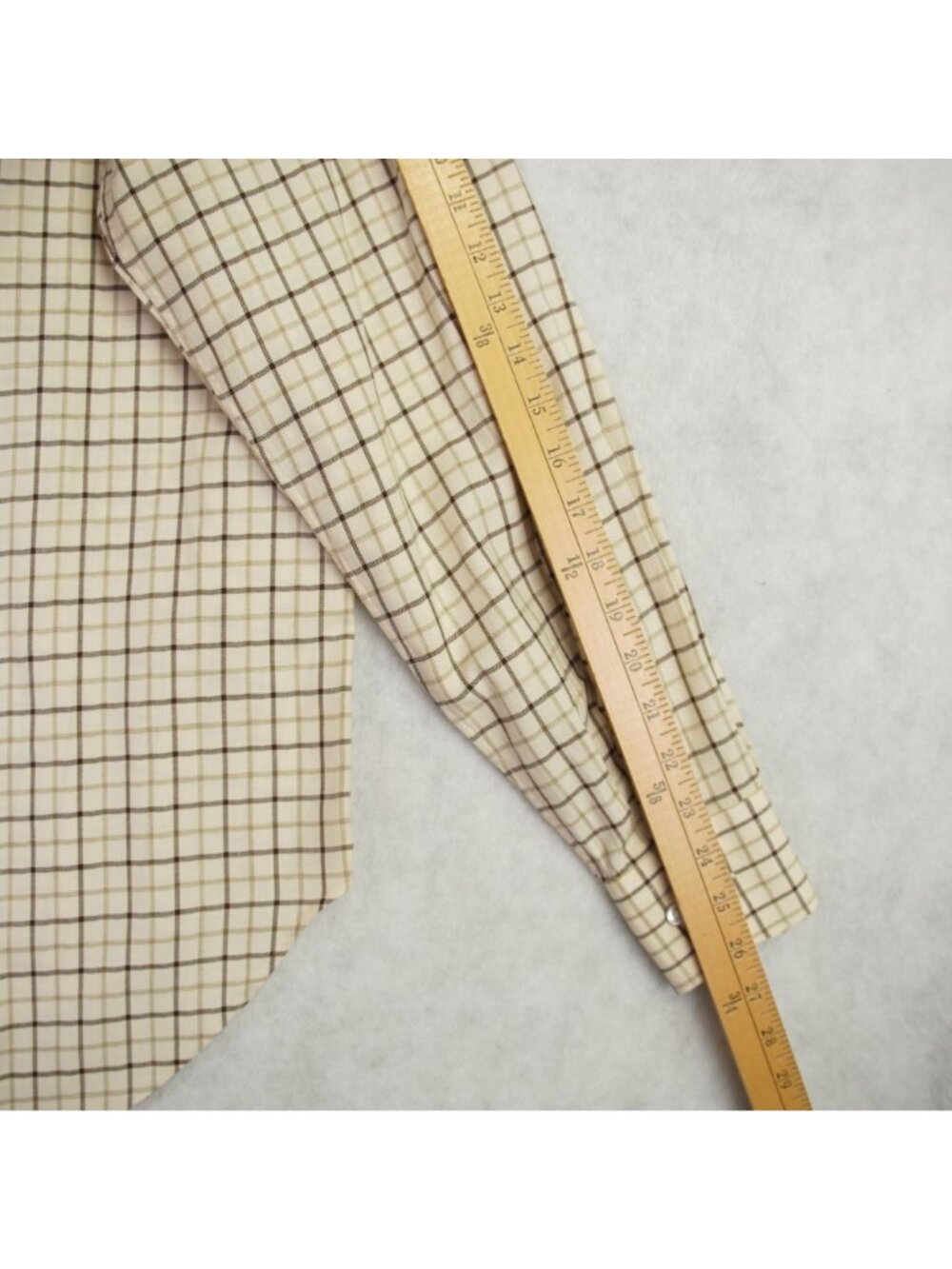 Loro Piana Mens Plaid Cotton Wool Blend Button Down Shirt Size XL Made Italy EUC - Picture 13 of 14